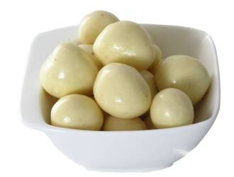 Truskawki liofilizowane w białej czekoladzie Dukatki